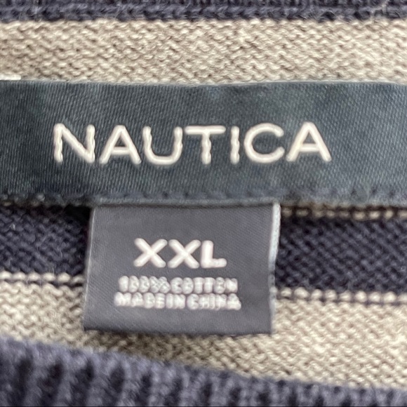 Nautica Crew Neck XXL Navy & Blue Sweater - Picture 4 of 12